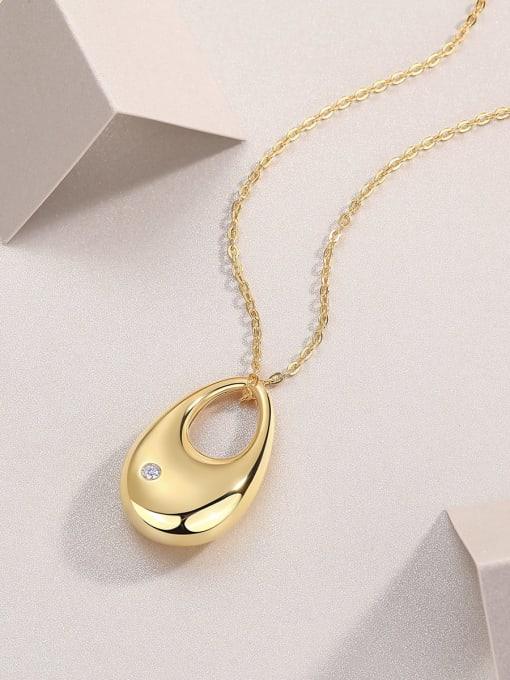 Sculpted Golden Tear: Delicate Gold Accent Necklace - Wearluxe Jewelry