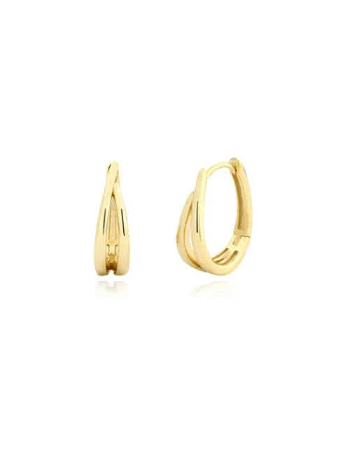Sculpted Twist Gold Huggie Earrings - Wearluxe Jewelry