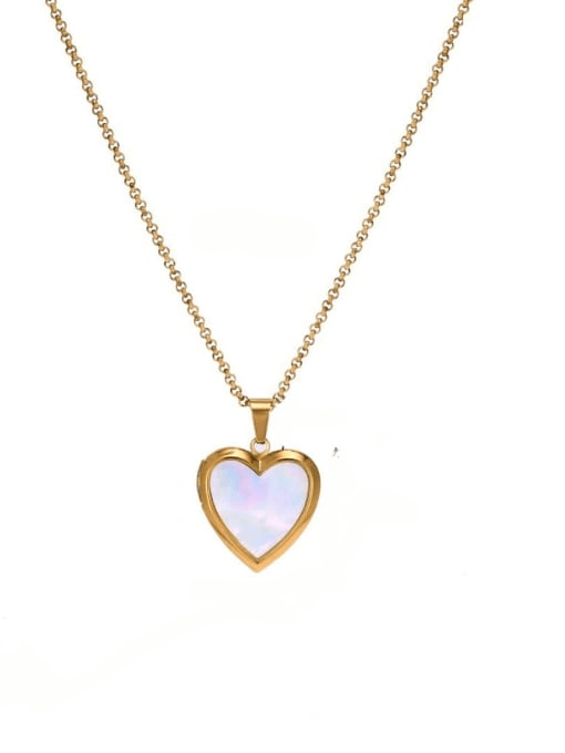 Steel Shell Heart Minimalist Necklace - Wearluxe Jewelry