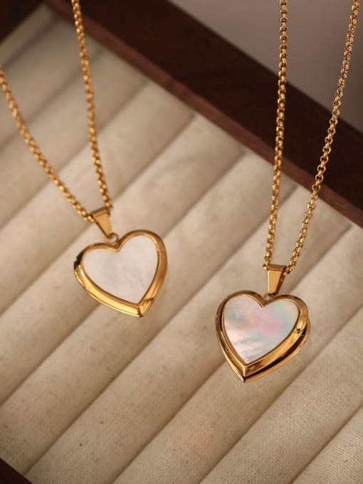 Steel Shell Heart Minimalist Necklace - Wearluxe Jewelry
