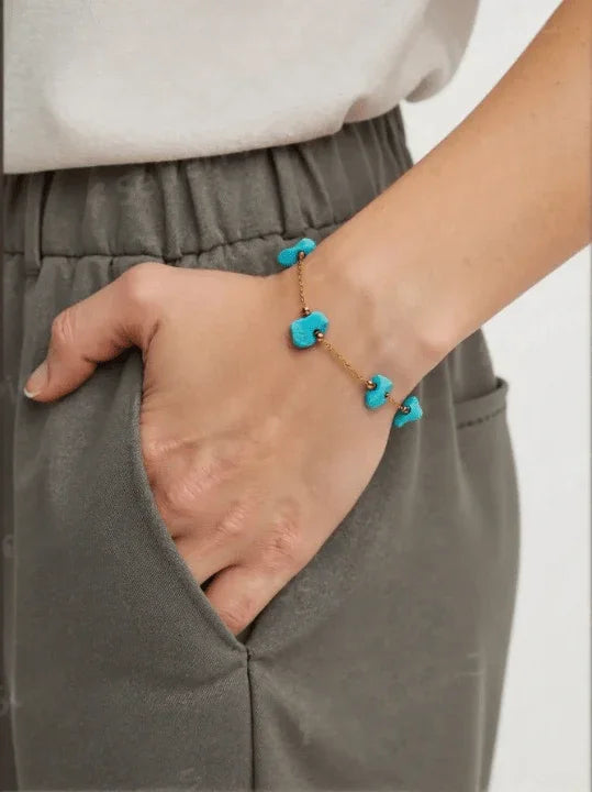 Turquoise Irregular Minimalist Bracelet - Wearluxe Jewelry