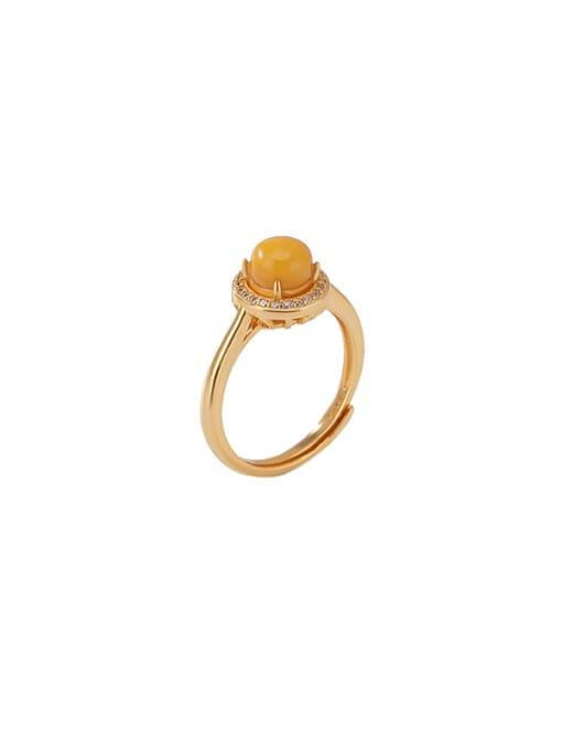 Vintage Yellow Stone Statement Band - Wearluxe Jewelry