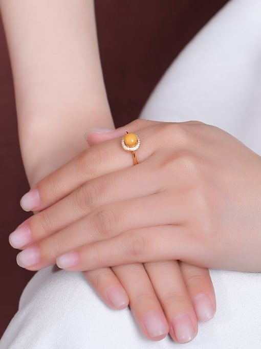 Vintage Yellow Stone Statement Band - Wearluxe Jewelry