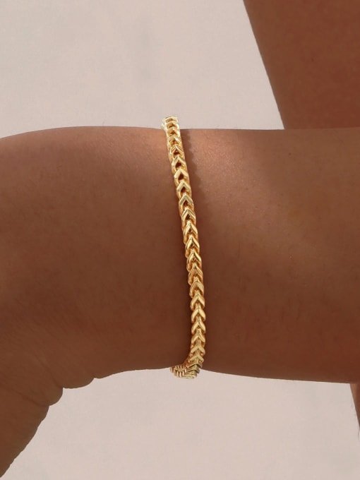 Woven Gold Vermeil Chain Bracelet - Wearluxe Jewelry